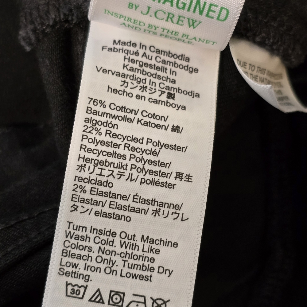 J. Crew Mid Rise Flare Crop Black Jean In All Day Stretch 31 - Picture 6 of 13